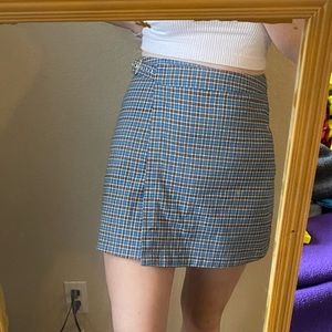 Brandy Melville Adjustable Plaid Miniskirt